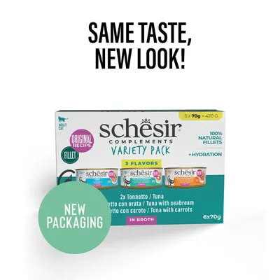 Schesir Complements ve vývaru 24 x 70 g - výhodné balení - tuňák s sardinkami