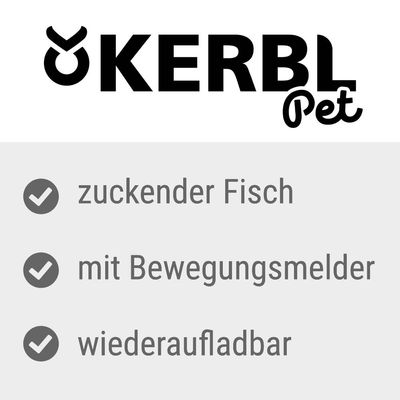 Kerbl Pet. дергающаяся рыба с датчиком движения, перезаряжаемая.