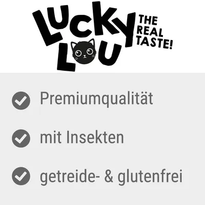 Lucky Lou. Premiumqualität, mit Insekten, getreide- und glutenfrei.