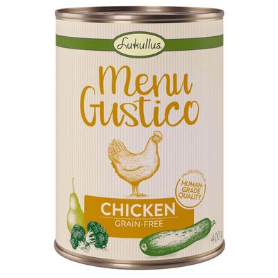 Lot Lukullus Menu Gustico 12 x 400 g lot mixte : bœuf & dinde