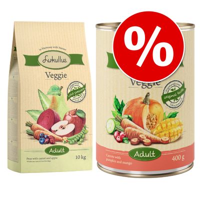 Lukullus Veggie Bundle Pack Veggie Dry Food (1.5kg) + Veggie Wet Food (6 x 400g)