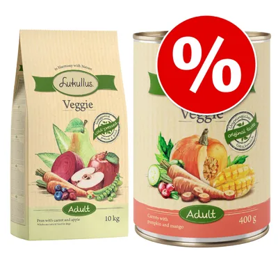 Lukullus Veggie Bundle Pack - Veggie Dry Food (1.5kg) + Veggie Wet Food (6 x 400g) Lukullus Veggie Bundle Pack - Veggie Dry Food (1.5kg) + Veggie Wet Food (6 x 400g)