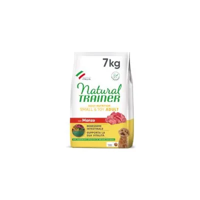 Natural Trainer Adult Small & Toy met Rundvlees - Dubbelpak: 2 x 7 kg