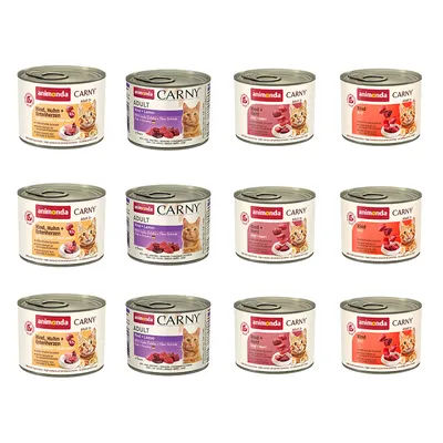 animonda Carny Adult Voordeelpakket 12 x 200 g Kattenvoer - Combinatie met Rund