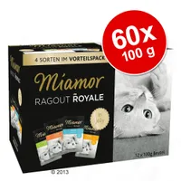Miamor Ragout Royale -säästöpakkaus 60 x 100 g - kymmenen maun lajitelma hyytelö- ja kastikeruokia