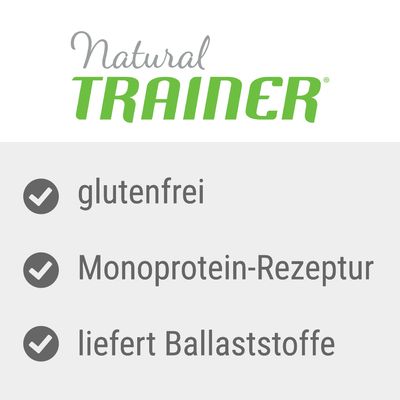 Natural Trainer: glutenfrei, Monoprotein-Rezeptur, liefert Ballaststoffe