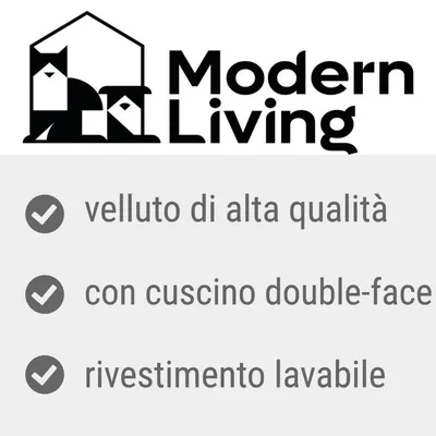 Modern Living, velluto di alta qualità, con cuscino double-face, rivestimento lavabile
