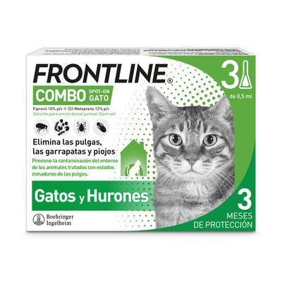 Frontline® Combo pipetas para gatos 3 pipetas (3 x 0,5 ml)