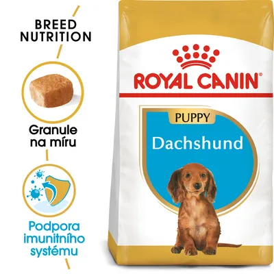 ROYAL CANIN PUPPY Dachshund, granule na míru, podpora imunitního systému, balení s obrázkem jezevčíka ROYAL CANIN PUPPY Dachshund, granule na míru, podpora imunitního systému, balení s obrázkem jezevčíka
