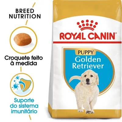 ROYAL CANIN Puppy Golden Retriever. Croquete feito à medida. Suporte do sistema imunitário. BREED NUTRITION.