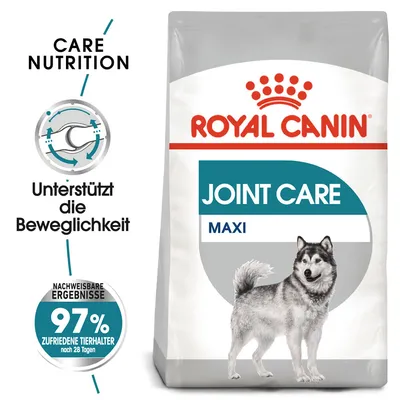 Royal Canin Joint Care Maxi. Podpira gibljivost. Dokazani rezultati: 97 % zadovoljnih lastnikov po 28 dneh.