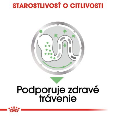 Starostlivosť o citlivosť. Podporuje zdravé trávenie.