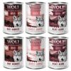 Wolf of Wilderness Adult "Red Meat" 6 x 400 g umido per cane Mix: Maiale, Salmone e Tonno, Maiale, Manzo e Coniglio, Maiale, Tacchino e Trota