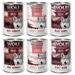 Wolf of Wilderness Adult "Red Meat" 6 x 400 g umido per cane Mix: Maiale, Salmone e Tonno, Maiale, Manzo e Coniglio, Maiale, Tacchino e Trota