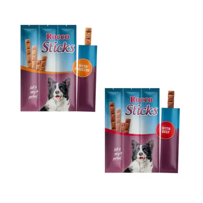Mešano poskusno pakiranje Rocco Sticks - Miks: perutnina, govedina (240 g)