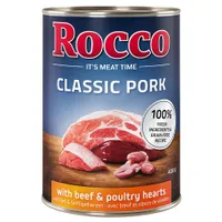 Sparpaket Rocco Classic Pork 24 x 400 g - Rind & Geflügelherzen