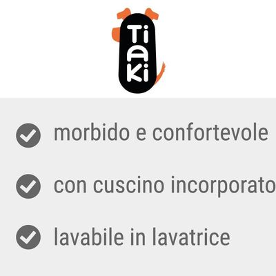 Tiaki, morbido e confortevole, con cuscino incorporato, lavabile in lavatrice
