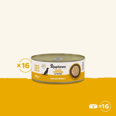 Applaws Taste Toppers in Broth 16 x 156g - Chicken