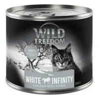 Икономична опаковка Wild Freedom Adult 12 x 200 г - White Infinity - пиле с конско
