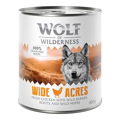 Wolf of Wilderness Monoprotein Adult, 6 x 800 g - Wide Acres, kurczak