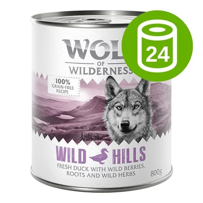 Økonomipakke Wolf of Wilderness Adult 24 x 800 g – Single Protein