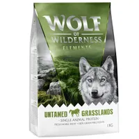 Snižena cijena! 2 x 1 kg Wolf of Wilderness suha hrana - Untamed Grasslands - konjetina (monoprotein)