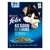 Felix As Good As It Looks Fish Selection in Jelly, 12 pouches for pets aged 7+ years, with trout, sardine, tuna and salmon. Pouches are recyclable.