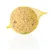 Fat ball in yellow net, visible with grains and seeds.