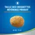 Taille des croquettes référence produit, diamètre indiqué : 6 mm – 1 cm. Croquette ronde visible sur fond bleu.