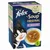 Purina Felix Soup Original, 6x48g. Sortimente: vită, pui, ton. Fără coloranți, ambalaj reciclabil.