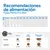Cantidades recomendadas para Puppy Medium & Maxi con tabla según el peso y la edad del perro, además de una visión general de los tamaños de croquetas: Starter, Mini (Puppy), Medium & Maxi (Puppy) con medidas en mm.