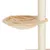 Beige hammock made of soft plush, attached to a scratching post with a sisal-wrapped trunk.