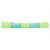 Toy tunnel in green and blue, elongated and foldable.