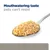 Spoonful of pet food with the text: Mouthwatering taste pets can’t resist.