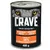 CRAVE natvoer blik 400 g, tekst in Duits: hochwertiges Protein, getreidefreie Rezeptur, hergestellt mit 100% natürlichem Huhn & Truthahn. Satisfy their nature.