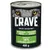 CRAVE natvoer 400 g, tekst op blik: Satisfy Their Nature, Hochwertiges Protein, Getreidefreie Rezeptur, Hergestellt mit 100% natürlichem Lamm & Rind. Tekst deels in het Duits.