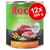Rocco Menu burk, 800 g. Text: Enriched with carbohydrates. Beef, poultry, vegetables & rice. Förpackning med 12 x 800 g synlig på röd cirkel. Rocco Menu burk, 800 g. Text: Enriched with carbohydrates. Beef, poultry, vegetables & rice. Förpackning med 12 x 800 g synlig på röd cirkel.