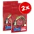 Lot de 2 sacs Purina ONE Medium/Maxi Adult >10 kg, 7 kg chacun. Texte visible : bœuf N°1 ingrédient, soutien microbiome, santé visible aujourd’hui et demain.