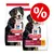 To poser Hill's Science Plan Adult 1-6 Large 25 kg+ hundefoder med kylling, rød procenttegn indikerer tilbud. Synlig tekst: Supports immunity, healthy joints and lean muscles in adult dogs.