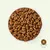 Round dry food pieces in a bowl, diameter of one piece: 10 mm.