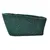 Panier pour animal en tissu vert à motifs de petits points blancs, forme rectangulaire avec bords relevés. Aucun logo ou texte visible.