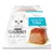 Purina Gourmet Revelations Mousse with Tuna, packaging shows a white cat and a portion of tuna mousse on a plate. Visible text: MOUSSE WITH TUNA.