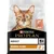 Purina Pro Plan Adult Derma Care kattenvoer, 1+, hoofdingrediënt zalm. Verpakking toont afbeelding van kat en tekst: 'No1 ingrediënt zalm'. Purina Pro Plan Adult Derma Care kattenvoer, 1+, hoofdingrediënt zalm. Verpakking toont afbeelding van kat en tekst: 'No1 ingrediënt zalm'.