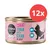 Cosma Asia Kitten Tuna with Crab in Jelly, 12x Dosen. Rosa Verpackung mit Silhouette einer Katze und Symbolen für Fisch und Krabbe.
