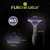 FURminator brosse M/L pour animaux >4,5 kg, dimensions visibles : tête 6,2×5,0 cm, largeur 8,2 cm, longueur totale 16,0 cm. Manche noir et violet.