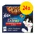 Felix Sensations Extras 24x con manzo, tacchino, pollo, agnello. Testo tedesco: Geschmacksvielfalt vom Land in Gelee. Immagine di cibo in gelatina per gatti e gatto illustrato. Felix Sensations Extras 24x con manzo, tacchino, pollo, agnello. Testo tedesco: Geschmacksvielfalt vom Land in Gelee. Immagine di cibo in gelatina per gatti e gatto illustrato.