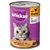 Lata de comida para gatos Whiskas, 400 g. Texto visible: mit Huhn, in Gelee. Imagen de un gato gris y plato con trozos de alimento en gelatina.