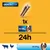 DENTASTIX, 1 bucata pe zi pentru câini 10–25 kg. Imagine cu recompensă dentară și simboluri de vacă și pui. Text vizibil: 1x, 24h, 10–25kg.