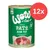 Wow Cat Premium Paté Huhn Pur, 12x. Widoczny napis: 99 % mięsa, bez zbóż, Made in Germany. Opakowanie z kawałkami mięsa kurczaka. Wow Cat Premium Paté Huhn Pur, 12x. Widoczny napis: 99 % mięsa, bez zbóż, Made in Germany. Opakowanie z kawałkami mięsa kurczaka.
