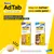 AdTab comprimidos masticables para gatos, disponible en dos formatos según peso: 0,5–2 kg y >2–8 kg. Elanco. Texto destacado: ¡Hay un AdTab para cada gato!